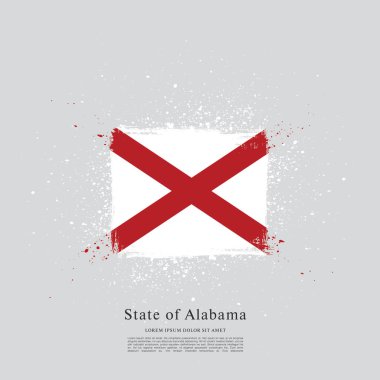 Alabama eyaletinin bayrağı. Amerika Birleşik Devletleri