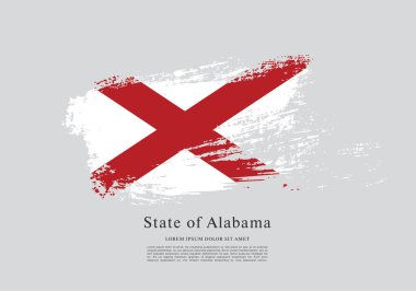 Alabama eyaletinin bayrağı. Amerika Birleşik Devletleri