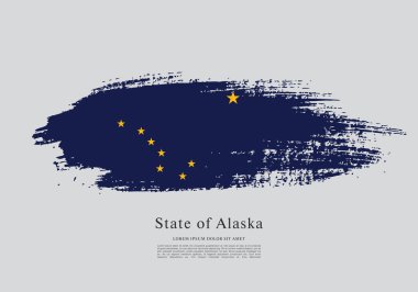 Alaska eyaletinin bayrağı. Amerika Birleşik Devletleri
