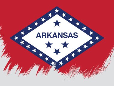 Arkansas eyaletinin bayrağı. Amerika Birleşik Devletleri