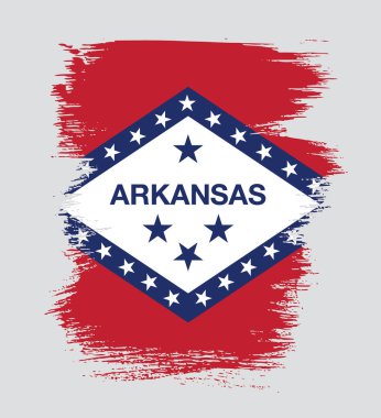 Arkansas eyaletinin bayrağı. Amerika Birleşik Devletleri