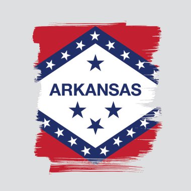 Arkansas eyaletinin bayrağı. Amerika Birleşik Devletleri