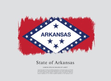 Arkansas eyaletinin bayrağı. Amerika Birleşik Devletleri