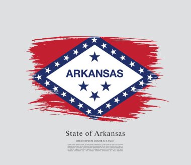Arkansas eyaletinin bayrağı. Amerika Birleşik Devletleri