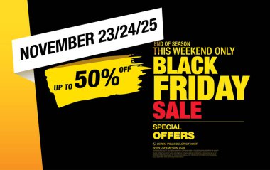 Kara Cuma indirimli pankart tasarımı