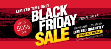 Kara Cuma indirimli pankart tasarımı