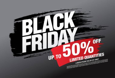 Kara Cuma indirimli pankart tasarımı