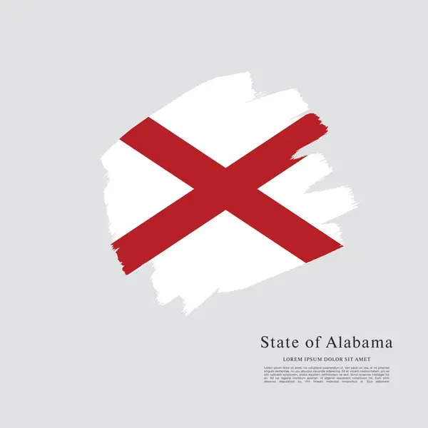 Bandiera Dello Stato Dell Alabama Gli Stati Uniti America Grafiche Vettoriali