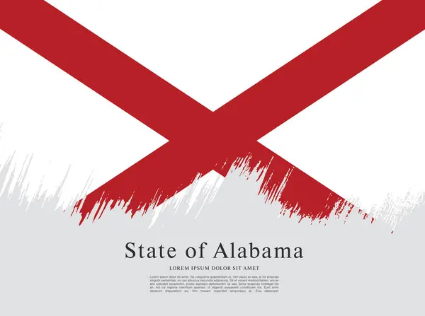 Bendera Negara Bagian Alabama Amerika Serikat Grafik Vektor