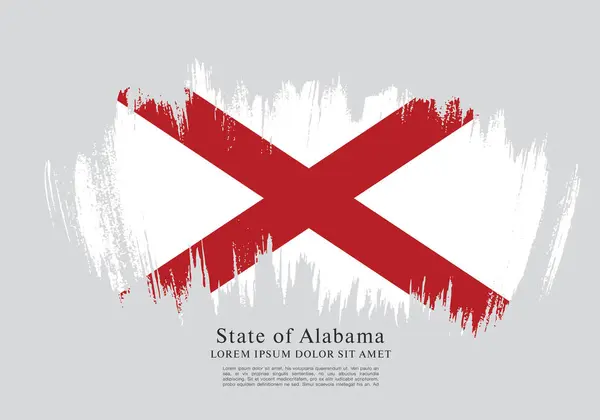 Bandiera Dello Stato Dell Alabama Gli Stati Uniti America Vettoriali Stock Royalty Free