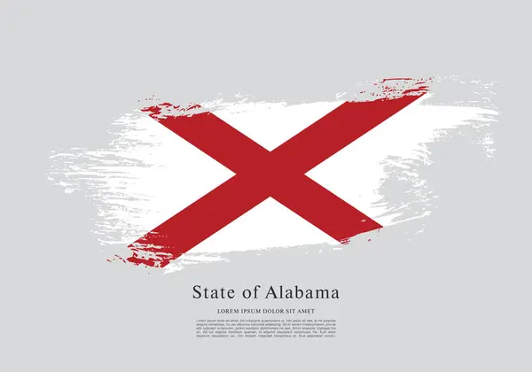 Bendera Negara Bagian Alabama Amerika Serikat Stok Ilustrasi Bebas Royalti