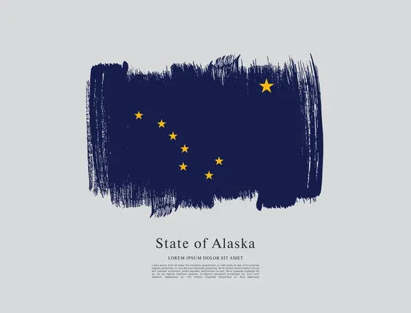 Bendera Negara Bagian Alaska Amerika Serikat Grafik Vektor