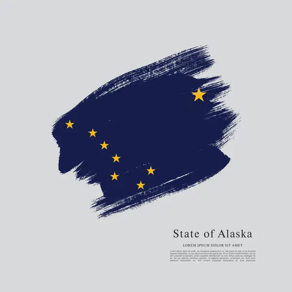 Bendera Negara Bagian Alaska Amerika Serikat Stok Vektor