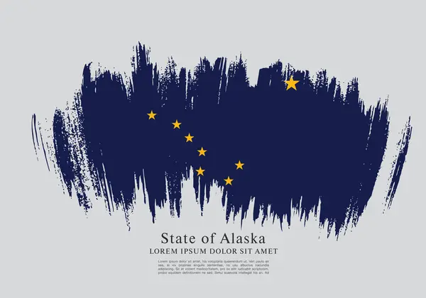 Bendera Negara Bagian Alaska Amerika Serikat Grafik Vektor