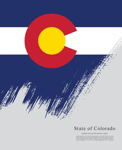 Bendera Negara Bagian Colorado Amerika Serikat Stok Vektor Bebas Royalti