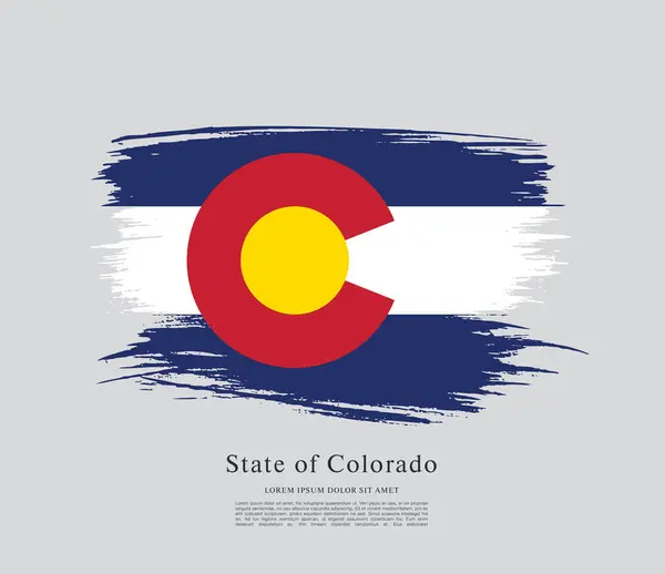 Bendera Negara Bagian Colorado Amerika Serikat Stok Vektor