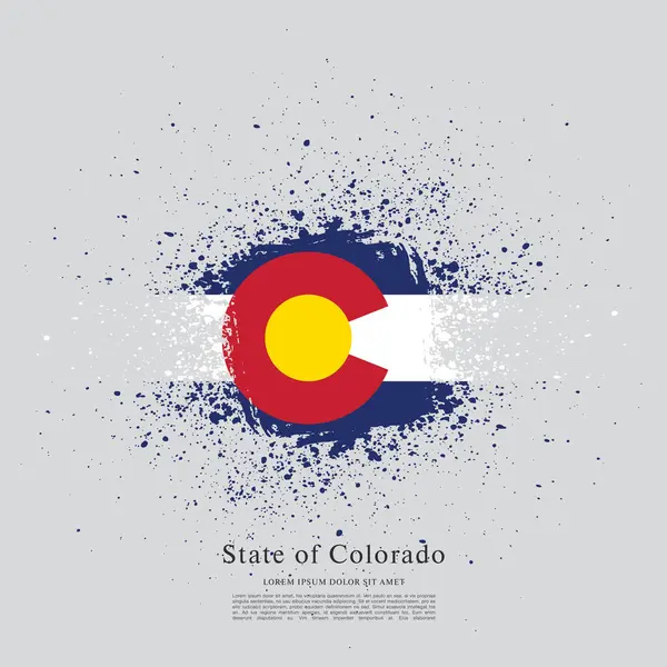 Bandiera Dello Stato Del Colorado Stati Uniti America Illustrazione Stock
