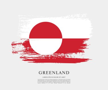 Flag of Greenland, vector graphic design clipart