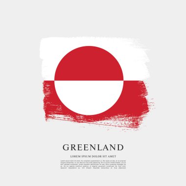 Grönland bayrağı, vektör grafik tasarımı