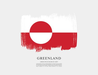 Grönland bayrağı, vektör grafik tasarımı