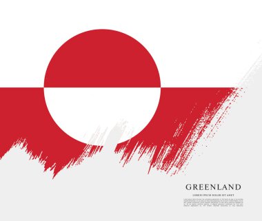 Grönland bayrağı, vektör grafik tasarımı