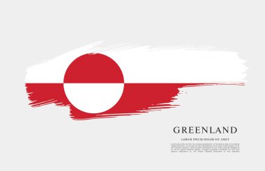 Grönland bayrağı, vektör grafik tasarımı