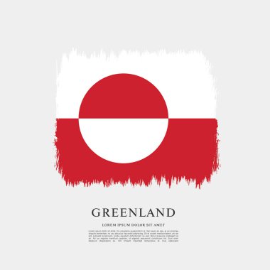 Grönland bayrağı, vektör grafik tasarımı