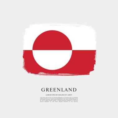 Grönland bayrağı, vektör grafik tasarımı