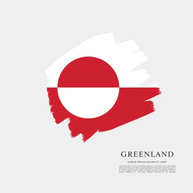 Grönland bayrağı, vektör grafik tasarımı