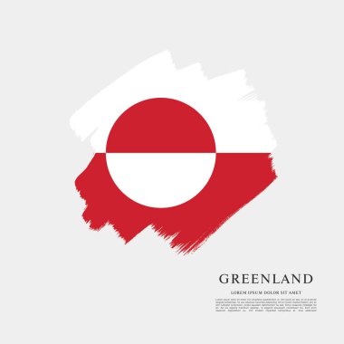 Grönland bayrağı, vektör grafik tasarımı