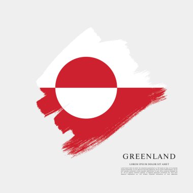Grönland bayrağı, vektör grafik tasarımı