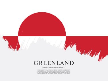 Grönland bayrağı, vektör grafik tasarımı