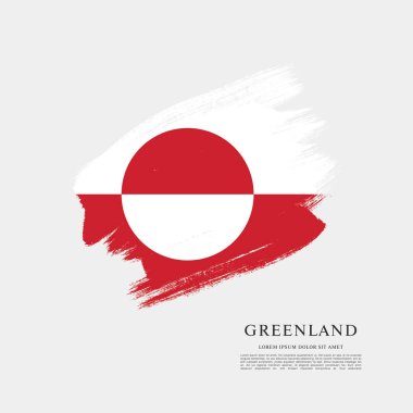 Grönland bayrağı, vektör grafik tasarımı