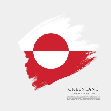 Grönland bayrağı, vektör grafik tasarımı