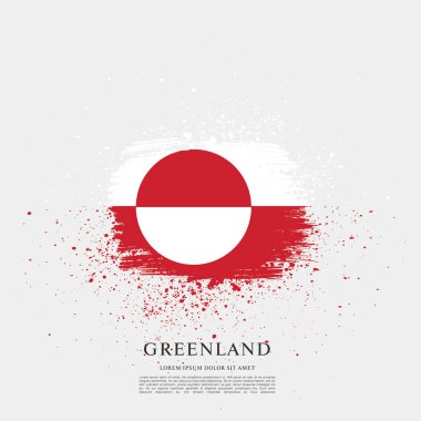 Grönland bayrağı, vektör grafik tasarımı