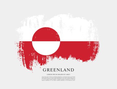 Flag of Greenland, vector graphic design clipart