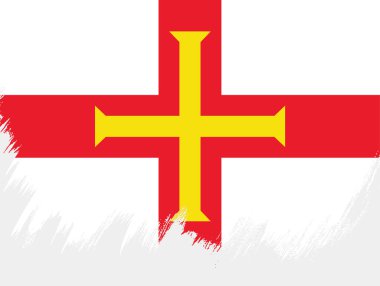 Flag of Guernsey, vector graphic design clipart