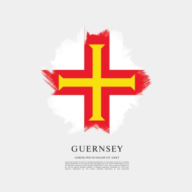 Guernsey bayrağı, vektör grafik tasarımı