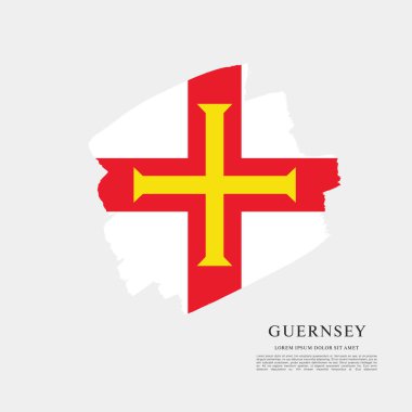 Guernsey bayrağı, vektör grafik tasarımı