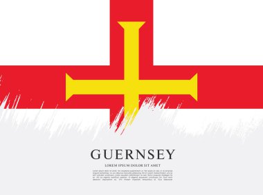 Guernsey bayrağı, vektör grafik tasarımı