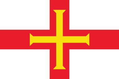 Guernsey bayrağı, vektör grafik tasarımı