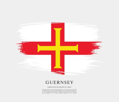 Guernsey bayrağı, vektör grafik tasarımı