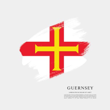 Guernsey bayrağı, vektör grafik tasarımı
