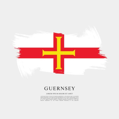 Flag of Guernsey, vector graphic design clipart