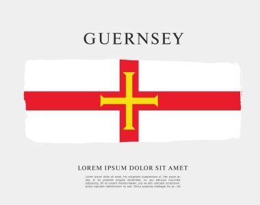 Guernsey bayrağı, vektör grafik tasarımı