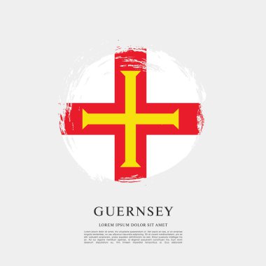Guernsey bayrağı, vektör grafik tasarımı
