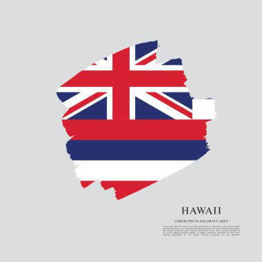Hawaii Eyaleti bayrağı. Amerika Birleşik Devletleri