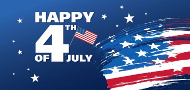 4 Temmuz Bağımsızlık Günü. Vektör illüstrasyonu
