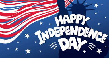 4 Temmuz Bağımsızlık Günü. Vektör illüstrasyonu