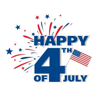 4 Temmuz Bağımsızlık Günü. Vektör illüstrasyonu